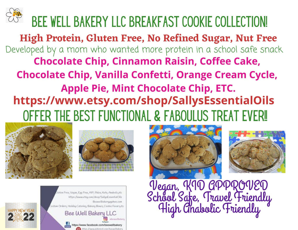 Protein Cookie, Gluten Free, Dairy Free, Egg Free, Birthday Cake, Nut Free, No Refined Sugar, Vegan, Anabolic diet, Low Calorie , Collagen