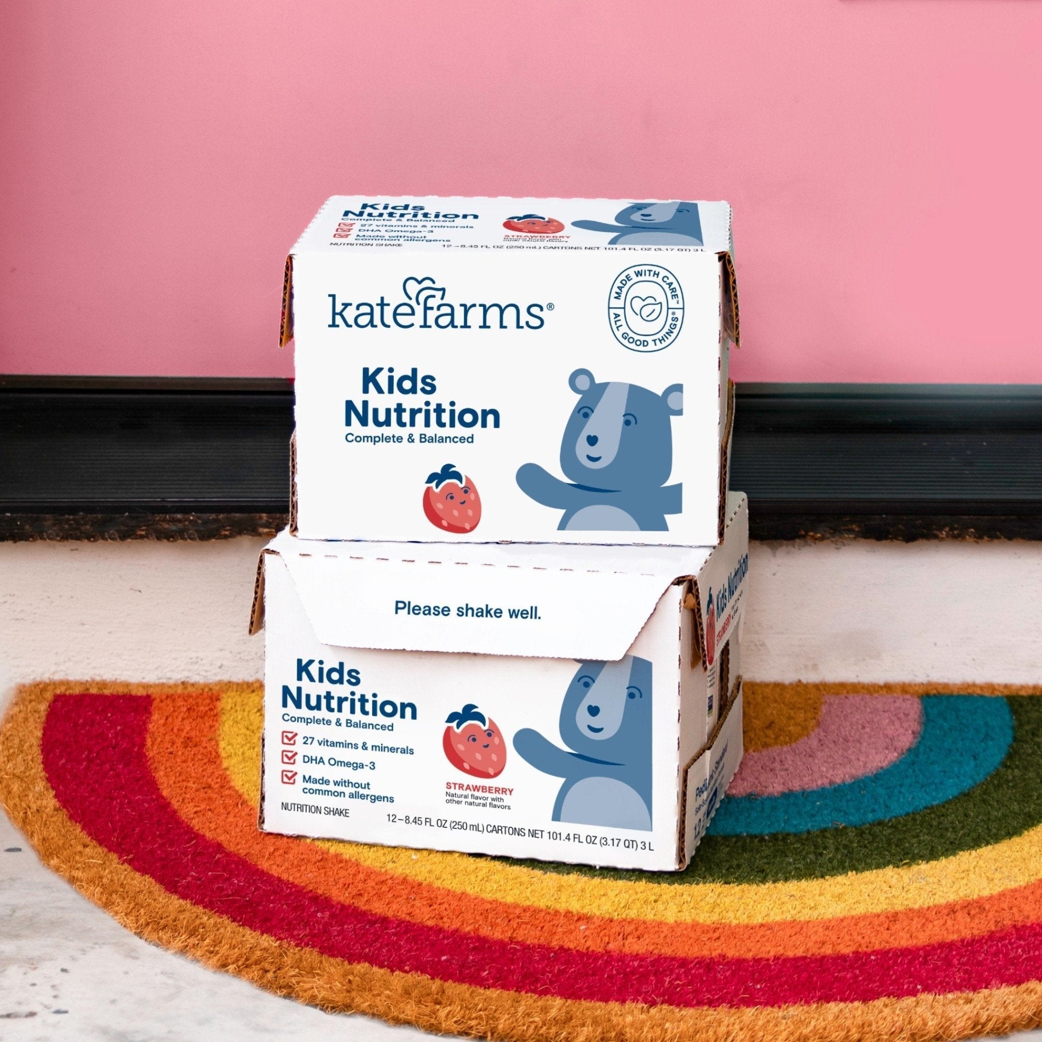 Kate Farms Kid's Nutrition Shake, Strawberry, Case/12