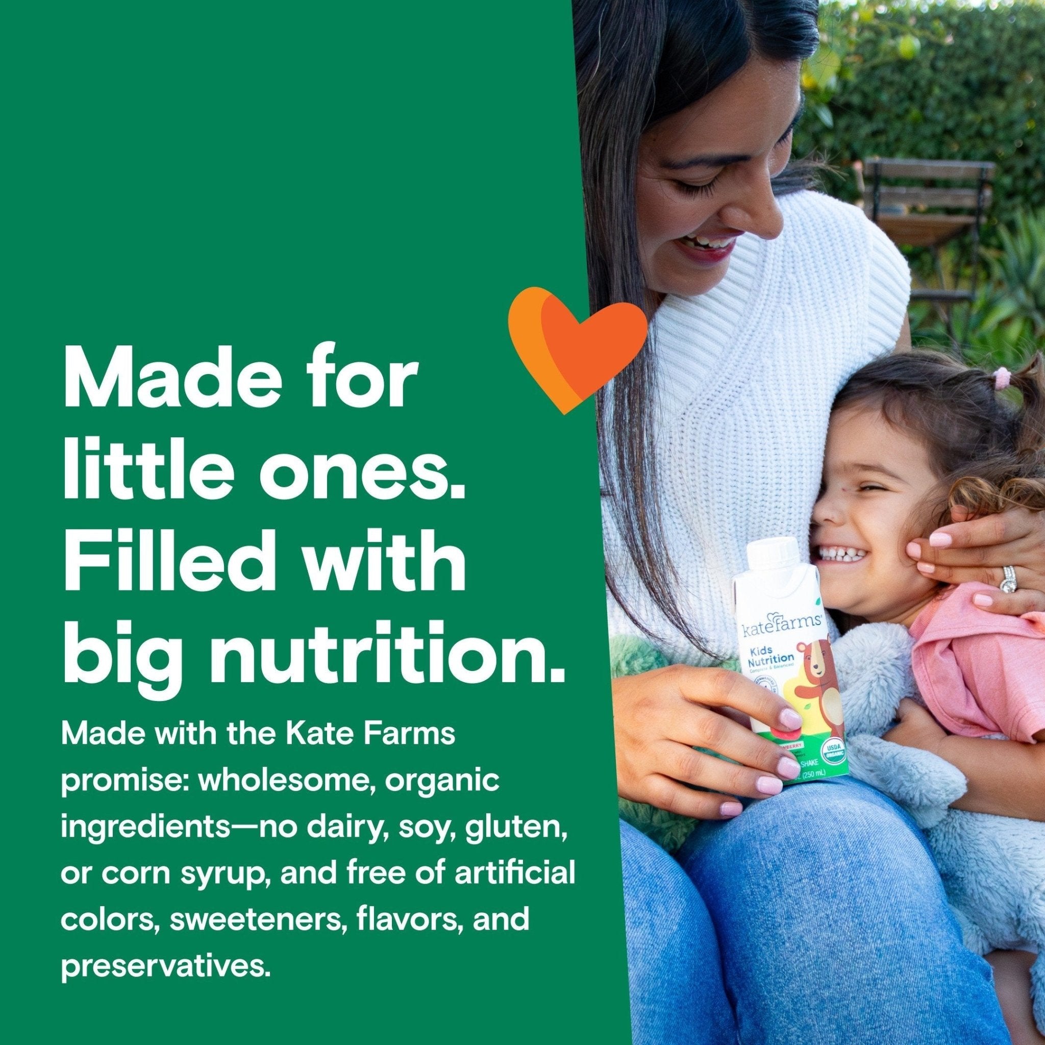 Kate Farms Kid's Nutrition Shake, Strawberry, Case/12